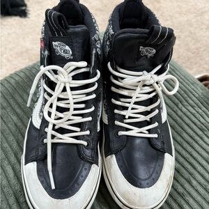 Black vans high top sneaker boots
